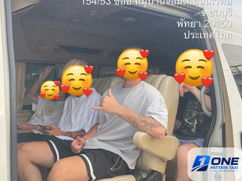 Private van passengers with One Pattaya Taxi