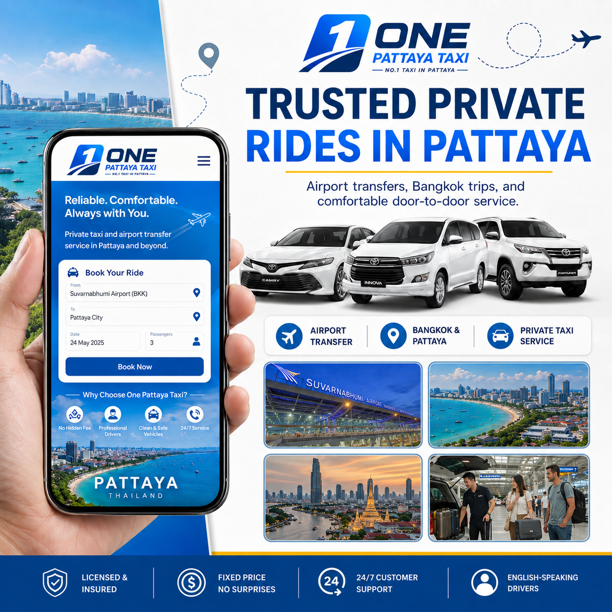 One Pattaya Taxi — Real customers, real pickups