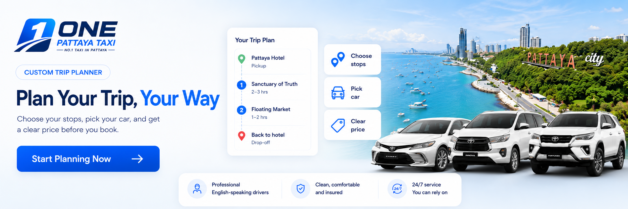 Book your Pattaya taxi in minutes